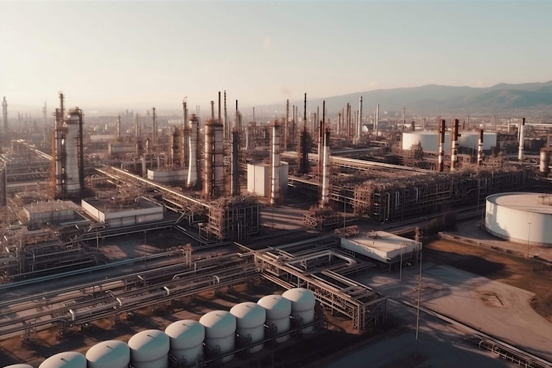 large-scale industrial construction oil & gas facility